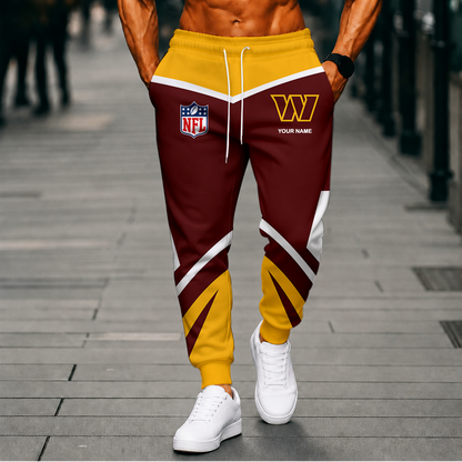 FINAL SALE - NEW CUSTOMIZED NFL12 WTC WASHINGTON COMMANDERS SWEATPANTS