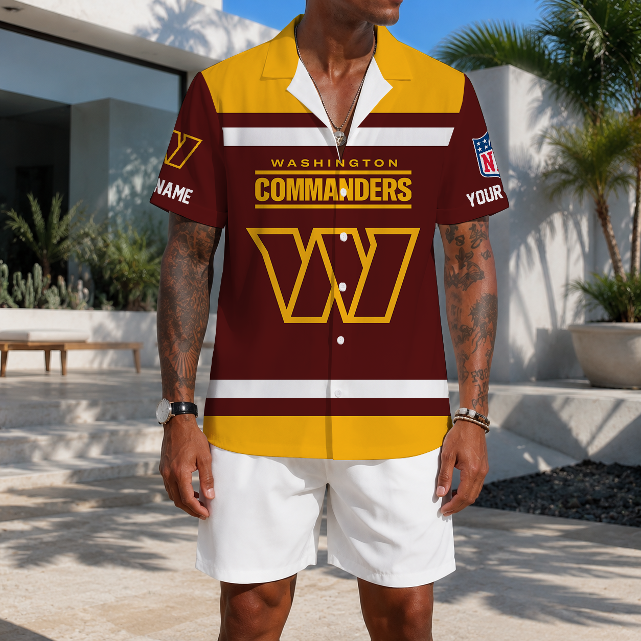 FLASH SALE - NEW CUSTOMIZED NFL12 WTC WASHINGTON COMMANDERS UNISEX HAWAIIAN SHIRT