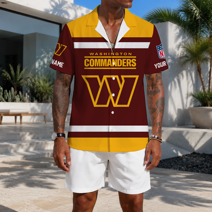 FLASH SALE - NEW CUSTOMIZED NFL12 WTC WASHINGTON COMMANDERS UNISEX HAWAIIAN SHIRT