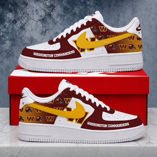FINAL SALE - NEW CUSTOMIZED NFL12 WTC WASHINGTON COMMANDERS AF1 SHOES