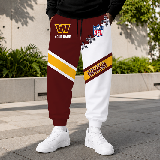 FLASH SALE - NEW CUSTOMIZED NFL12 WTC WASHINGTON COMMANDERS SWEATPANTS