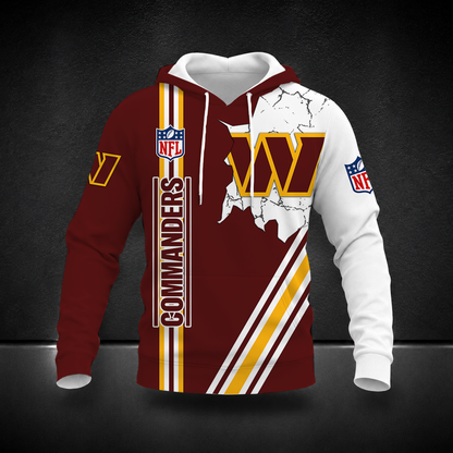FINAL SALE- NEW CUSTOMIZED NFL12 WTC WASHINGTON COMMANDERS T-SHIRT, POLO SHIRT, ZIP POLO SHIRT, SWEATSHIRT, HOODIE & ZIP HOODIE