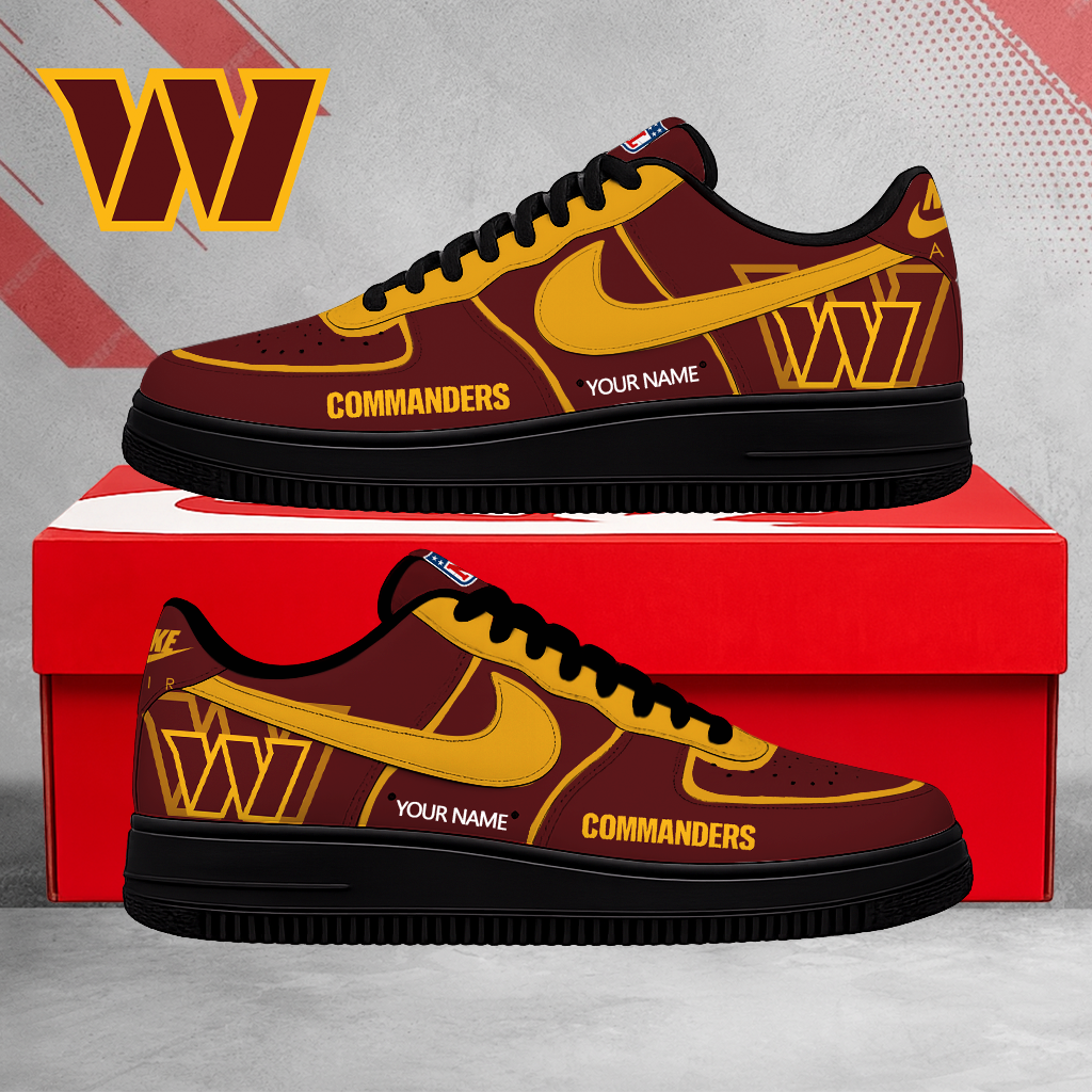 EXCLUSIVE EDITION - NEW CUSTOMIZED NFL12 WTC WASHINGTON COMMANDERS AF1 SHOES
