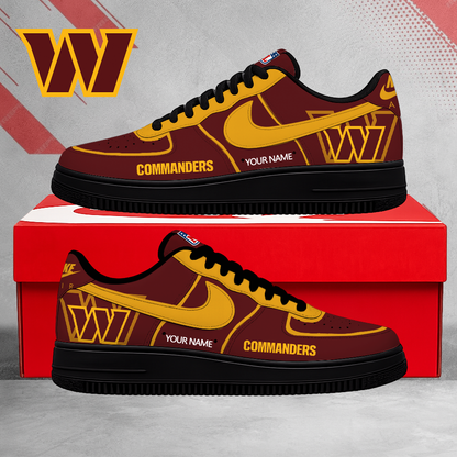 EXCLUSIVE EDITION - NEW CUSTOMIZED NFL12 WTC WASHINGTON COMMANDERS AF1 SHOES