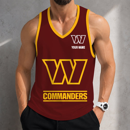 VIRAL EDITION - NEW CUSTOMIZED NFL12 WTC WASHINGTON COMMANDERS TANK TOP