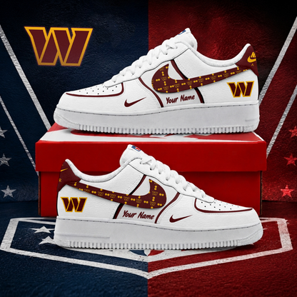 FINAL SALE - NEW CUSTOMIZED NFL12 WTC WASHINGTON COMMANDERS AF1 SHOES