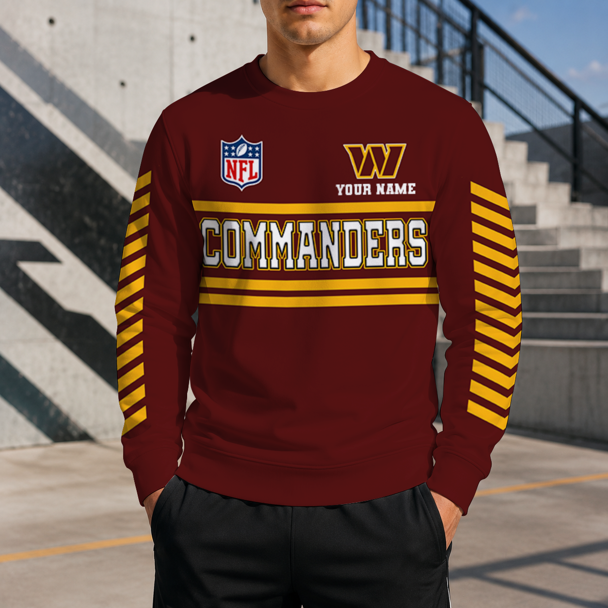 FINAL SALE - NEW CUSTOMIZED NFL12 WTC WASHINGTON COMMANDERS UNISEX SWEATSHIRT