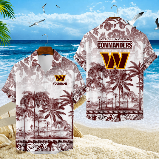 LIMITED EDITION - NEW CUSTOMIZED NFL12 WTC WASHINGTON COMMANDERS UNISEX HAWAIIAN SHIRT
