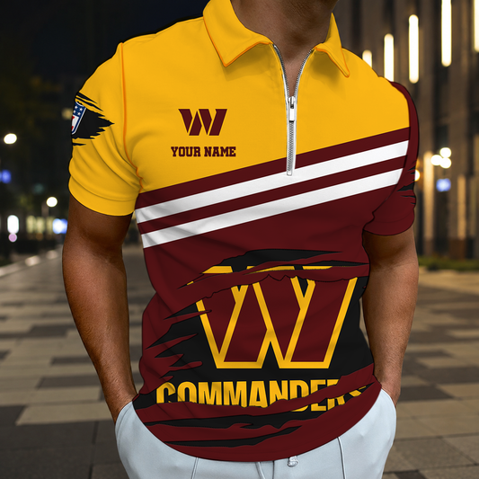 FINAL SALE - NEW CUSTOMIZED NFL12 WTC WASHINGTON COMMANDERS T-SHIRT, POLO SHIRT, ZIP POLO SHIRT, SWEATSHIRT, HOODIE & ZIP HOODIE