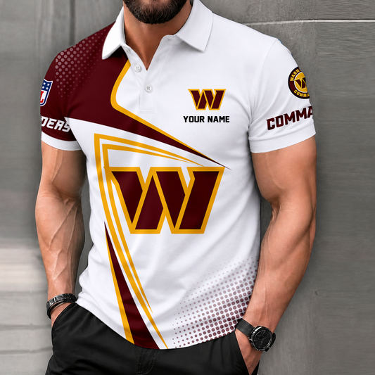 FINAL SALE - NEW CUSTOMIZED NFL12 WTC WASHINGTON COMMANDERS T-SHIRT, POLO SHIRT, ZIP POLO SHIRT, SWEATSHIRT, HOODIE & ZIP HOODIE