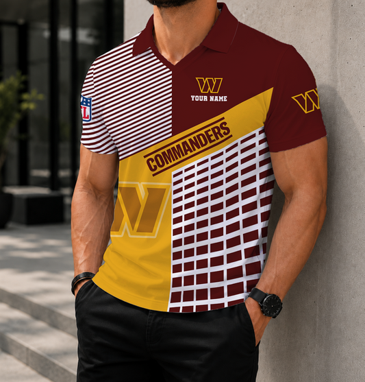 FINAL SALE - NEW CUSTOMIZED NFL12 WTC WASHINGTON COMMANDERS POLO SHIRT