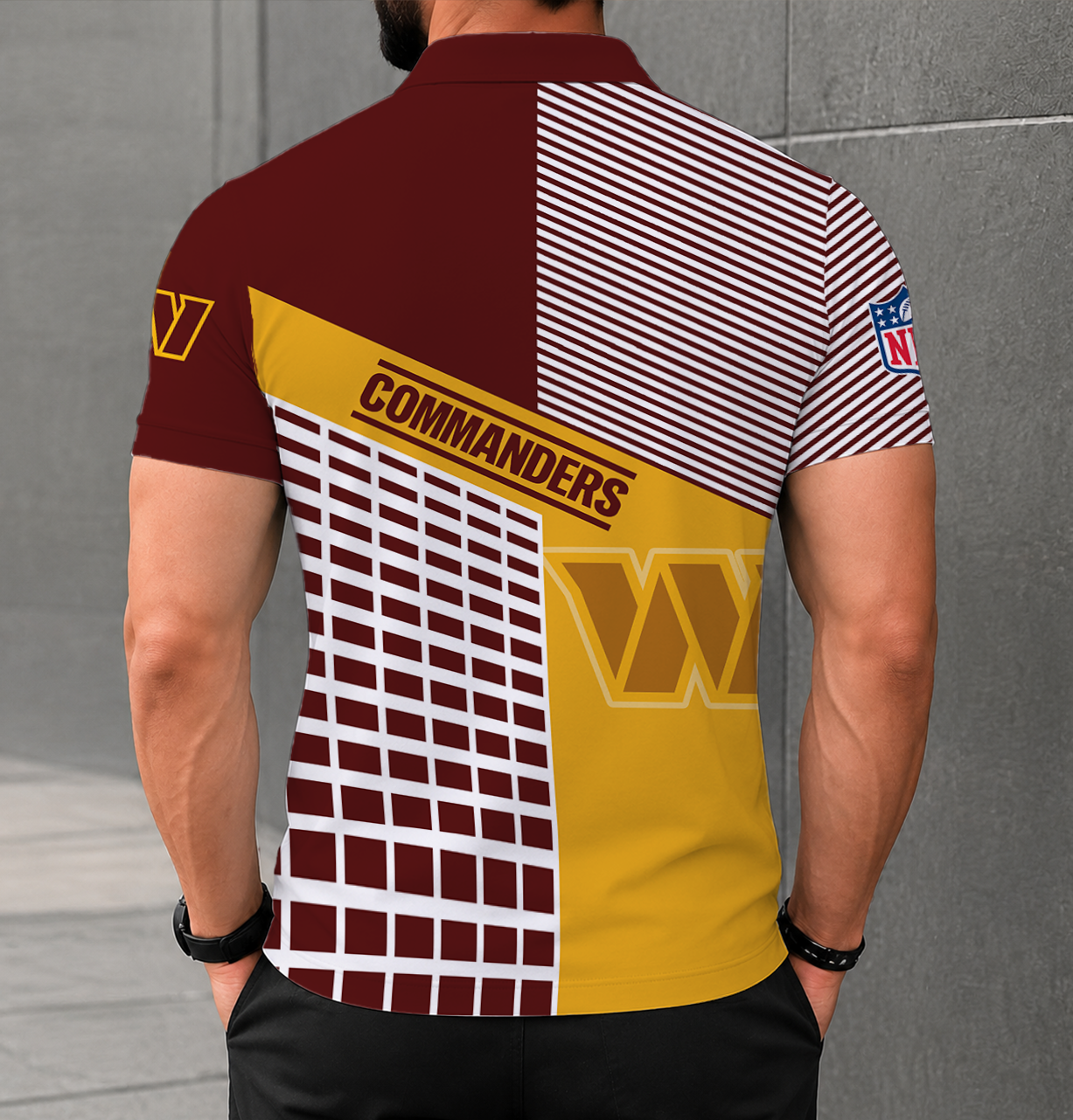 FINAL SALE - NEW CUSTOMIZED NFL12 WTC WASHINGTON COMMANDERS POLO SHIRT