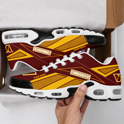 LIMITED EDITION - NEW CUSTOMIZED NFL12 WTC WASHINGTON COMMANDERS AIR MAX PLUS SNEAKERS