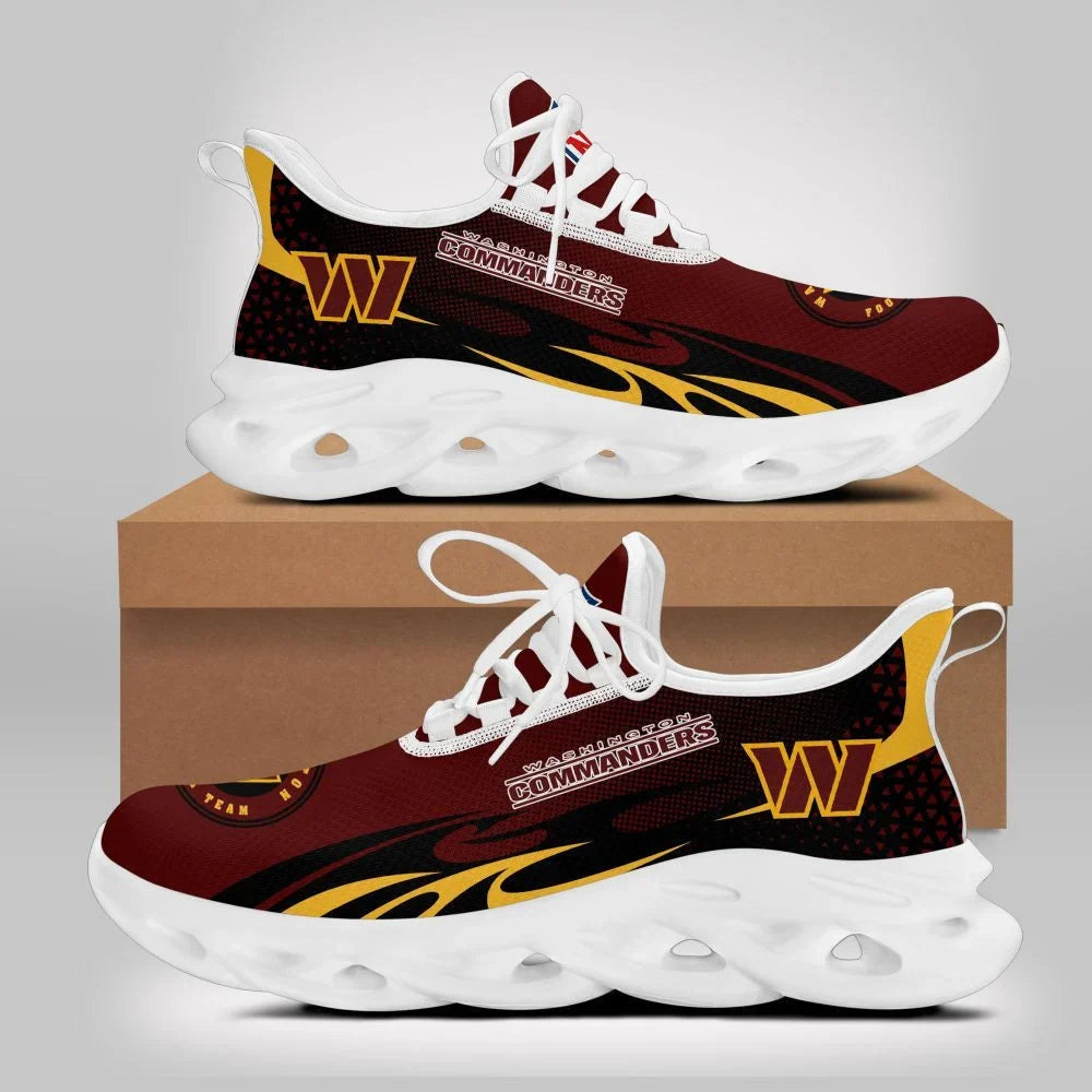 VIRAL EDITION - NEW CUSTOMIZED NFL12 WTC WASHINGTON COMMANDERS UNISEX MAX SOUL SHOES