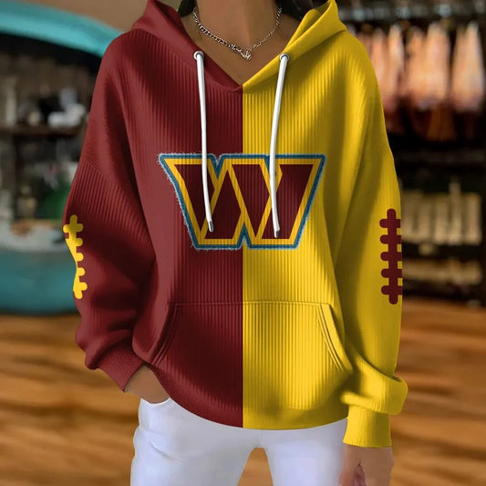 VIRAL EDITION - NEW CUSTOMIZED NFL12 WTC WASHINGTON COMMANDERS RIBBED HOODIE & SWEATSHIRT
