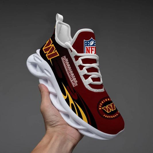 VIRAL EDITION - NEW CUSTOMIZED NFL12 WTC WASHINGTON COMMANDERS UNISEX MAX SOUL SHOES