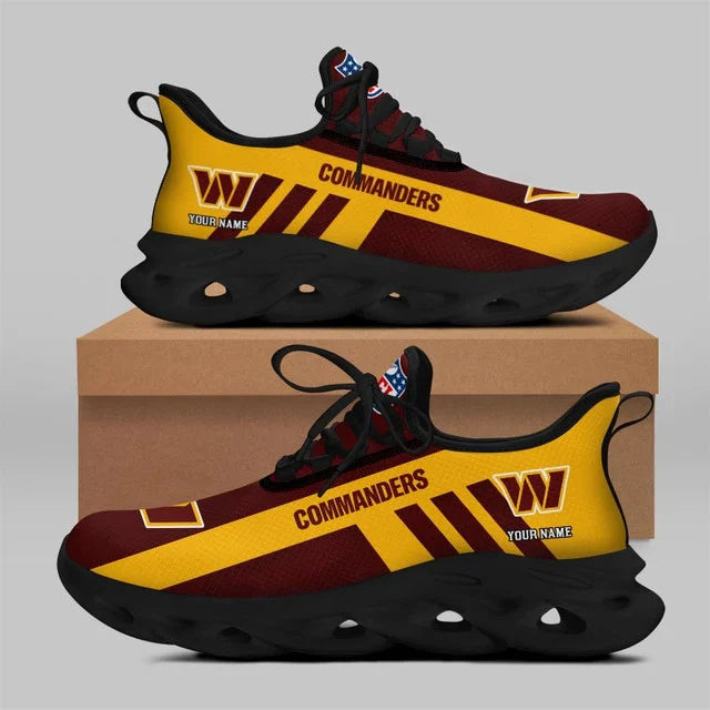 VIRAL EDITION - NEW CUSTOMIZED NFL12 WTC WASHINGTON COMMANDERS UNISEX MAX SOUL SHOES