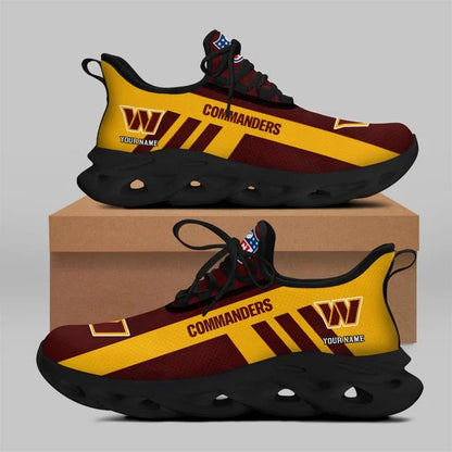 VIRAL EDITION - NEW CUSTOMIZED NFL12 WTC WASHINGTON COMMANDERS UNISEX MAX SOUL SHOES