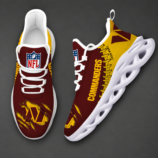FINAL SALE - NEW CUSTOMIZED NFL12 WTC WASHINGTON COMMANDERS UNISEX MAX SOUL SHOES
