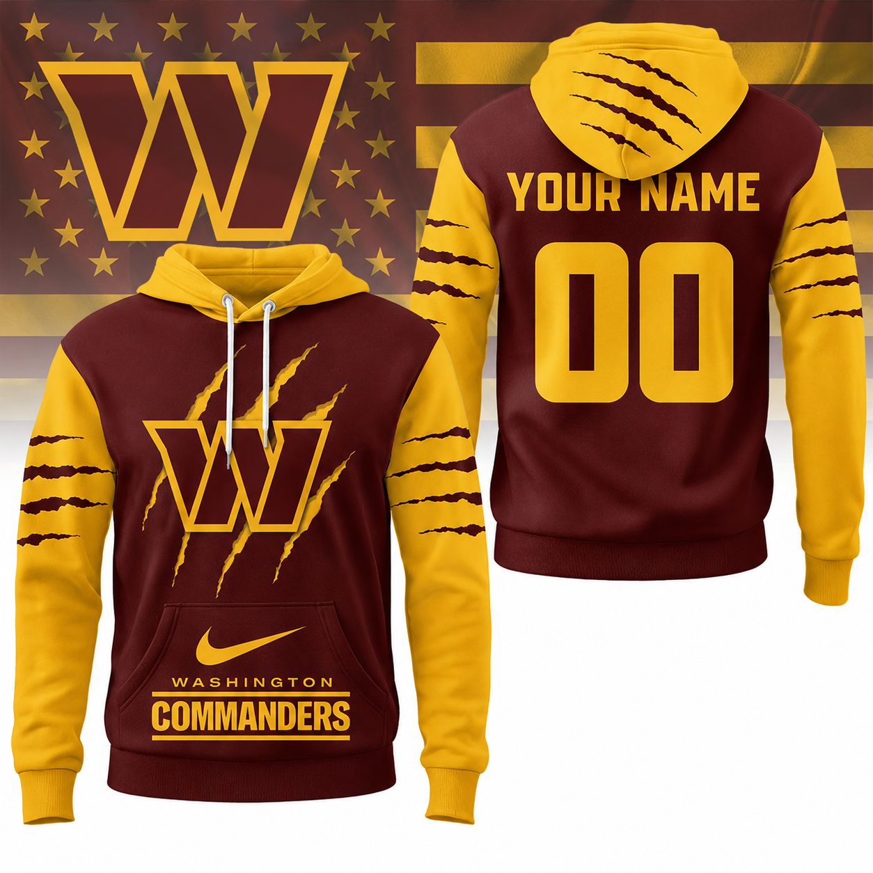 VIRAL EDITION - NEW CUSTOMIZED NFL12 WTC WASHINGTON COMMANDERS T-SHIRT, POLO SHIRT, ZIP POLO SHIRT, SWEATSHIRT, HOODIE & ZIP HOODIE