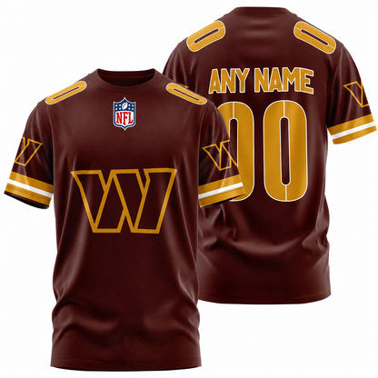 FINAL SALE - NEW CUSTOMIZED NFL12 WTC WASHINGTON COMMANDERS T-SHIRT, POLO SHIRT, ZIP POLO SHIRT, SWEATSHIRT, HOODIE & ZIP HOODIE