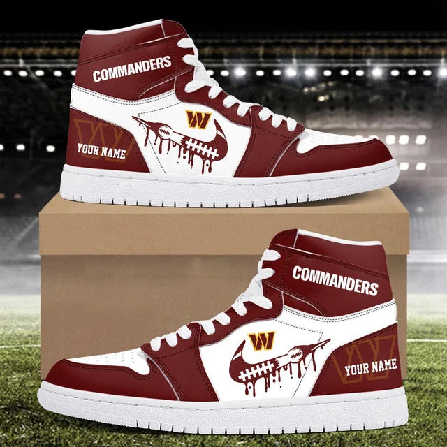 EXCLUSIVE EDITION - NEW CUSTOMIZED NFL12 WTC WASHINGTON COMMANDERS AIR JORDAN SNEAKERS