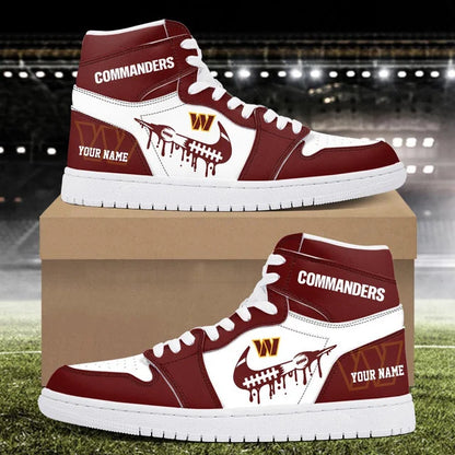 EXCLUSIVE EDITION - NEW CUSTOMIZED NFL12 WTC WASHINGTON COMMANDERS AIR JORDAN SNEAKERS