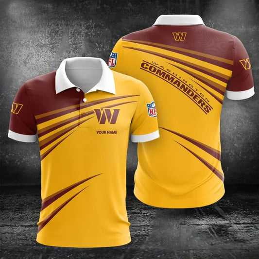 VIRAL EDITION - NEW CUSTOMIZED NFL12 WTC WASHINGTON COMMANDERS POLO, T-SHIRT & SHORT PANTS SET