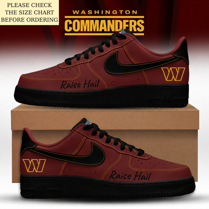 HOT DEAL - NEW CUSTOMIZED NFL12 WTC WASHINGTON COMMANDERS AF1 SHOES