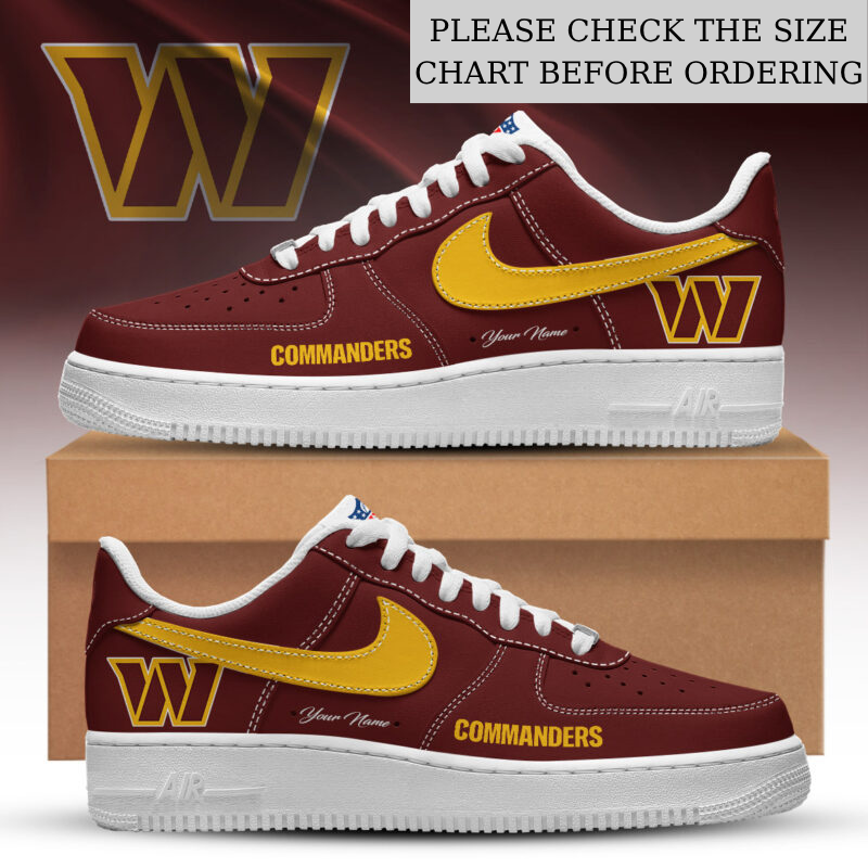 FLASH SALE - NEW CUSTOMIZED NFL12 WTC WASHINGTON COMMANDERS AF1 SHOES