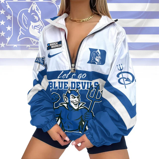 LIMITED EDITION - NEW CUSTOMIZED MAM NCAA12 DLD DL DEVILS V-NECK ZIPPER JACKET