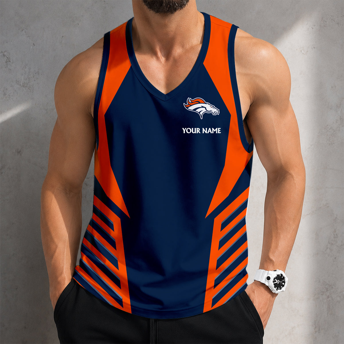 LIMITED EDITION - NEW CUSTOMIZED NFL13 DVB DENVER BRONCOS TANK TOP