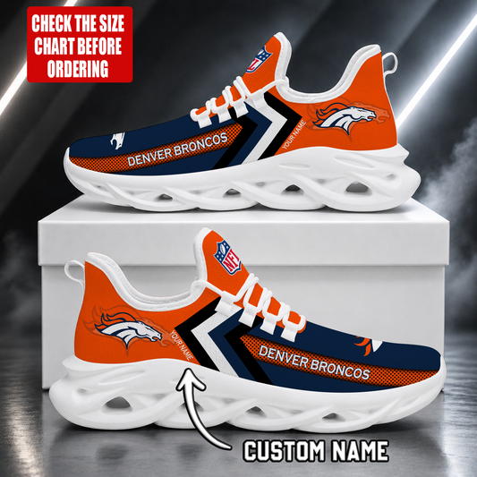 FINAL SALE - NEW CUSTOMIZED NFL13 DVB DENVER BRONCOS UNISEX MAX SOUL SHOES