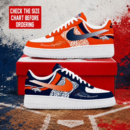 FLASH SALE - NEW CUSTOMIZED NFL13 DVB DENVER BRONCOS AF1 SHOES
