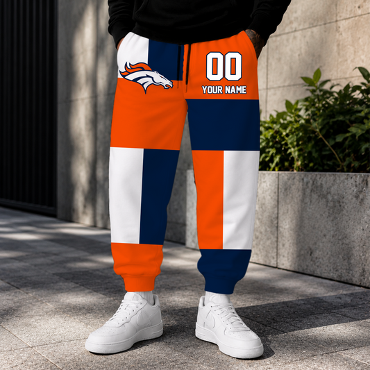 VIRAL EDITION - NEW CUSTOMIZED NFL13 DVB DENVER BRONCOS SWEATPANTS