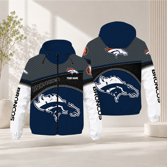 HOT DEAL - NEW CUSTOMIZED NFL13 DVB DENVER BRONCOS WINDBREAKER JACKET