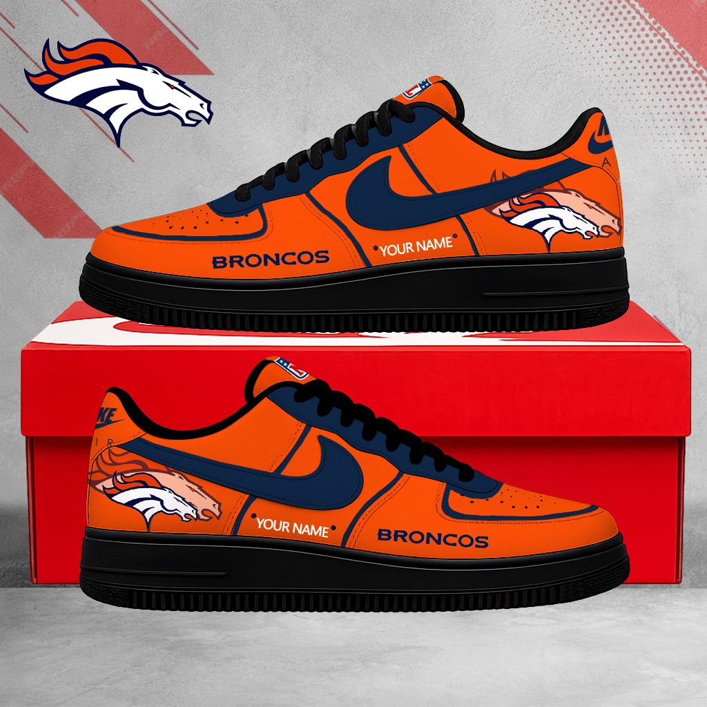 EXCLUSIVE EDITION - NEW CUSTOMIZED NFL13 DVB DENVER BRONCOS AF1 SHOES