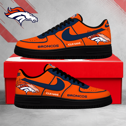 EXCLUSIVE EDITION - NEW CUSTOMIZED NFL13 DVB DENVER BRONCOS AF1 SHOES