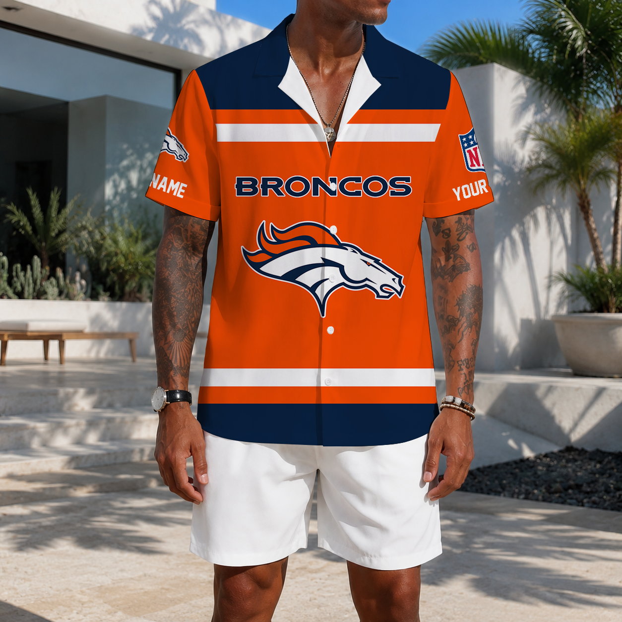FLASH SALE - NEW CUSTOMIZED NFL13 DVB DENVER BRONCOS UNISEX HAWAIIAN SHIRT