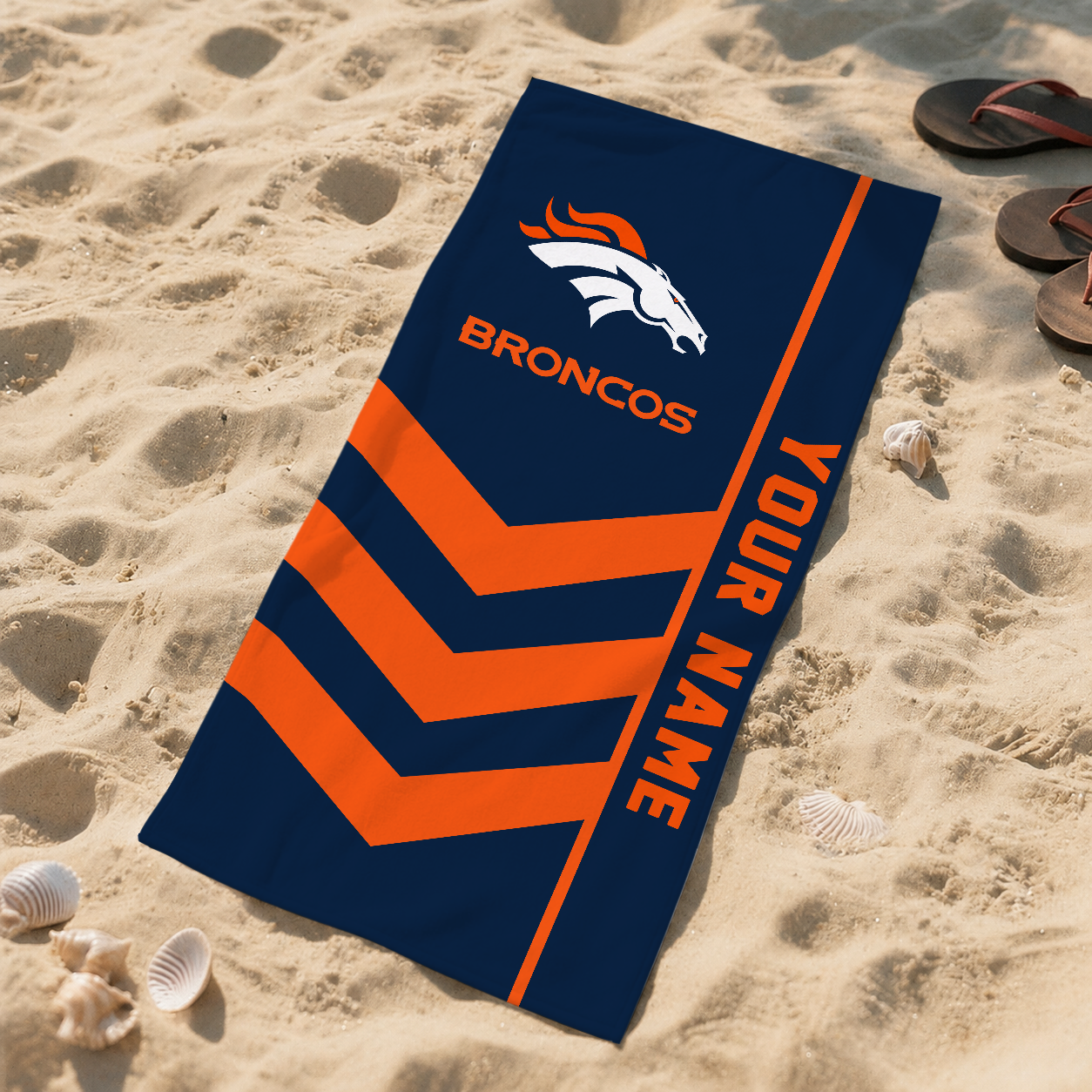 HOT DEAL - NEW CUSTOMIZED NFL13 DVB DENVER BRONCOS BEACH TOWEL