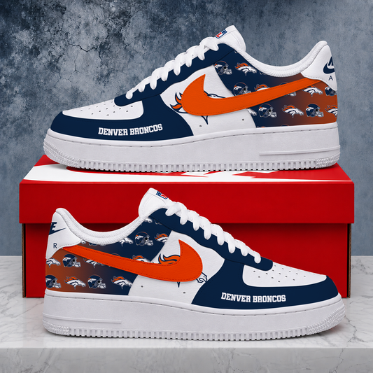 FINAL SALE - NEW CUSTOMIZED NFL13 DVB DENVER BRONCOS AF1 SHOES