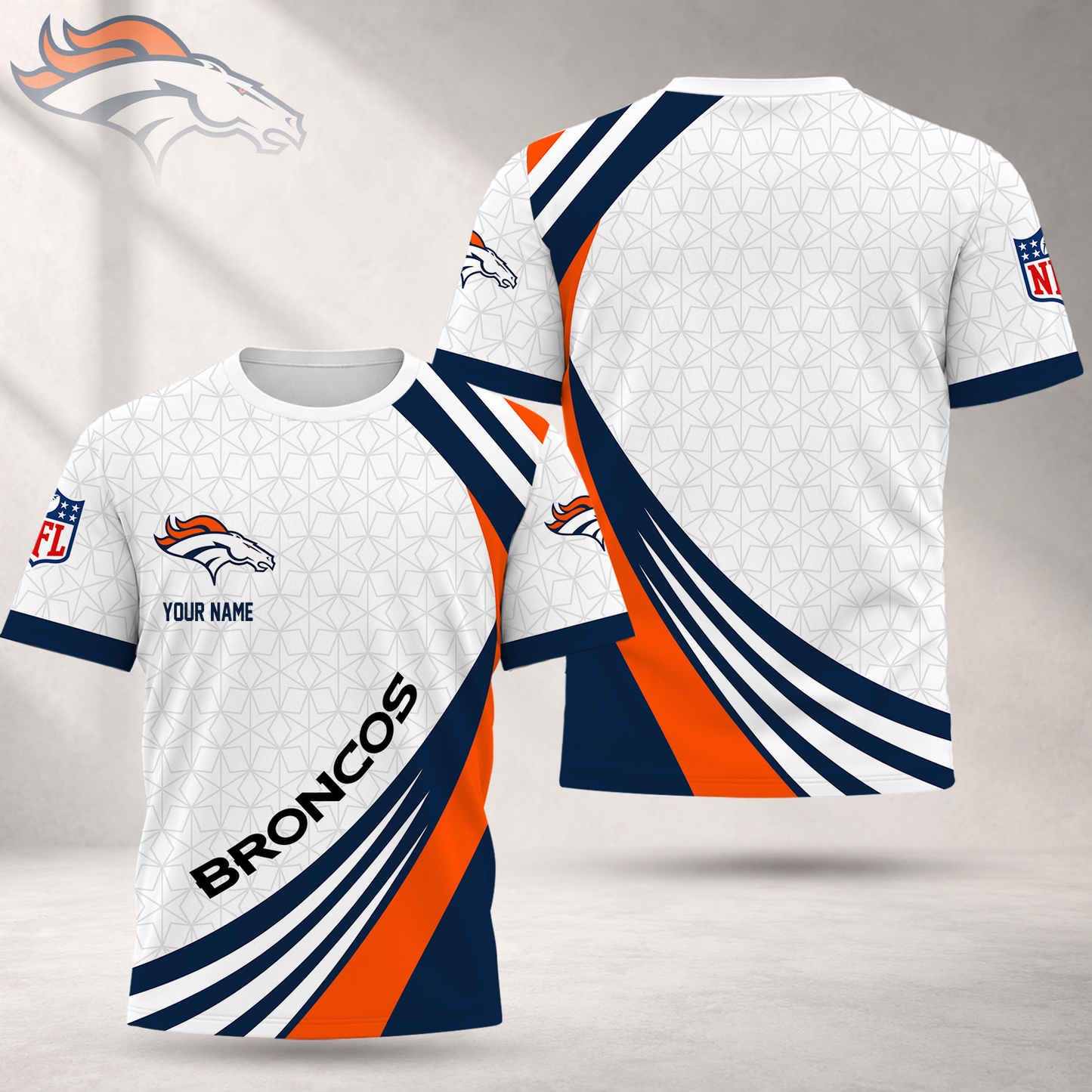 FINAL SALE - NEW CUSTOMIZED NFL13 DVB DENVER BRONCOS T-SHIRT, POLO SHIRT, ZIP POLO SHIRT, SWEATSHIRT, HOODIE & ZIP HOODIE