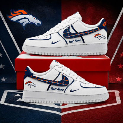 FINAL SALE - NEW CUSTOMIZED NFL13 DVB DENVER BRONCOS AF1 SHOES