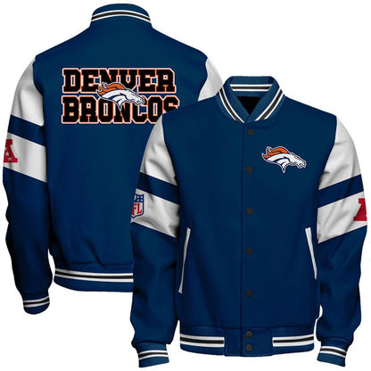 VIRAL EDITION - NEW CUSTOMIZED NFL13 DVB DENVER BRONCOS SATIN VARSITY & BASEBALL JACKET
