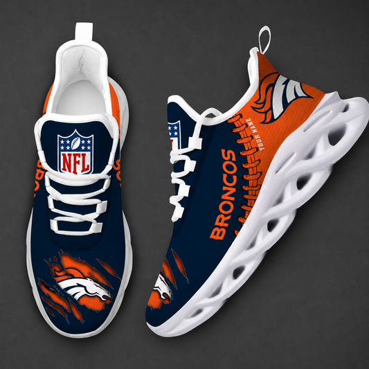 FINAL SALE - NEW CUSTOMIZED NFL13 DVB DENVER BRONCOS UNISEX MAX SOUL SHOES