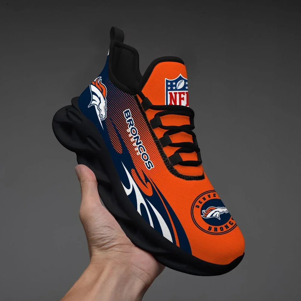 VIRAL EDITION - NEW CUSTOMIZED NFL13 DVB DENVER BRONCOS UNISEX MAX SOUL SHOES