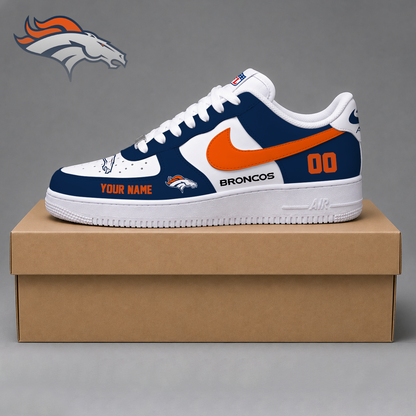 ELITE EDITION - NEW CUSTOMIZED NFL13 DVB DENVER BRONCOS AF1 SHOES