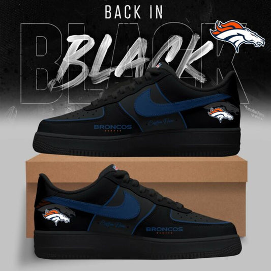 FINAL SALE - NEW CUSTOMIZED NFL13 DVB DENVER BRONCOS AF1 SNEAKERS