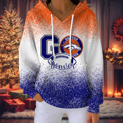 SPECIAL EDITION - NEW CUSTOMIZED NFL13 DVB DENVER BRONCOS RIBBED HOODIE & SWEATSHIRT