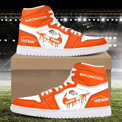 EXCLUSIVE EDITION - NEW CUSTOMIZED NFL13 DVB DENVER BRONCOS AIR JORDAN SNEAKERS
